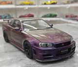 [AutoArt] 1:18 Nissan 1999 Skyline GT-R R34 R-tune Gradient voiture miniature Die-Cast