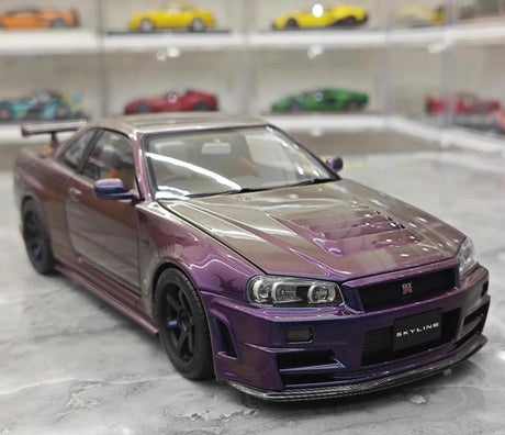 [AutoArt] 1:18 Nissan 1999 Skyline GT-R R34 R-tune Gradient Model Car Die-Cast