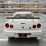 [AutoArt] 1:18 Nissan 1999 Skyline GT-R R34 R-tune White Model Car Die-Cast