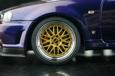AutoArt Nissan 1999 Skyline GT-R R34 V-Spec BBS Wheel Purple 1:18 – Sammelobjekte aus Druckguss