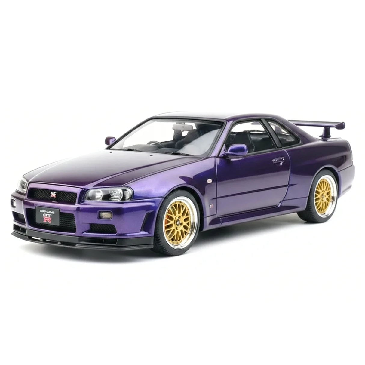 AutoArt Nissan 1999 Skyline GT-R R34 V-Spec BBS Wheel Purple 1:18 – Modello da collezione pressofuso