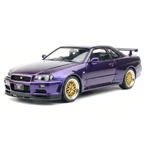 AutoArt Nissan 1999 Skyline GT-R R34 V-Spec BBS Wheel Purple 1:18 – Modello da collezione pressofuso