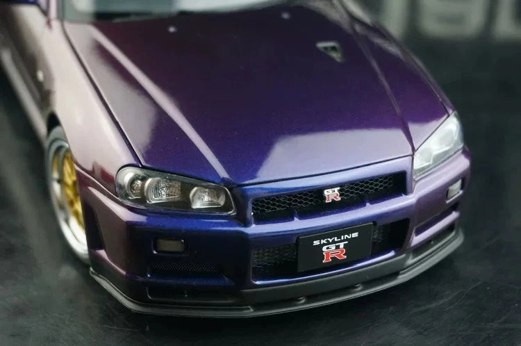 AutoArt Nissan 1999 Skyline GT-R R34 V-Spec BBS Wheel Purple 1:18 – Modello da collezione pressofuso