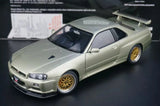 AutoArt Nissan 2000 Skyline GT-R R34 V-Spec II BBS Wheel Gold 1:18 – Modello da collezione pressofuso