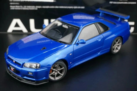 AutoArt Nissan 2000 Skyline GT-R R34 V-Spec II Blue 1:18 – Sammelobjekte aus Druckguss