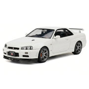 AutoArt Nissan 2000 Skyline GT-R R34 V-Spec II الأبيض 1:18 – مجسم سيارة معدني للعرض والاقتناء