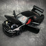 [AutoArt] 1:18 Nissan 2005 Skyline GT-R R34 NISMO Z-tune Black Model Car Die-Cast