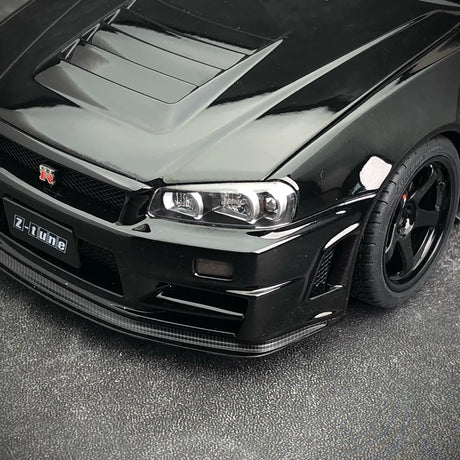 [AutoArt] 1:18 Nissan 2005 Skyline GT-R R34 NISMO Z-tune Black Model Car Die-Cast