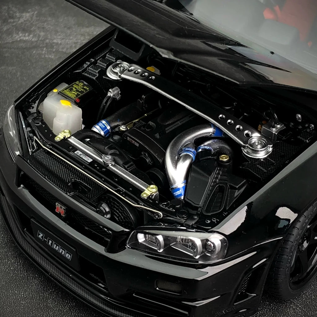 [AutoArt] 1:18 Nissan 2005 Skyline GT-R R34 NISMO Z-tune Black Model Car Die-Cast
