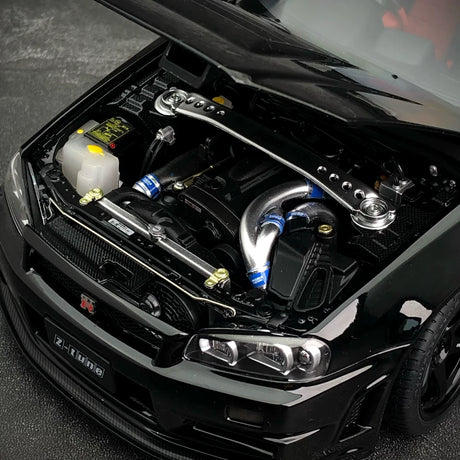 [AutoArt] 1:18 Nissan 2005 Skyline GT-R R34 NISMO Z-tune Black Model Car Die-Cast