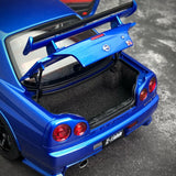 [AutoArt] 1:18 Nissan 2005 Skyline GT-R R34 NISMO Z-tune Blue Model Car Die-Cast