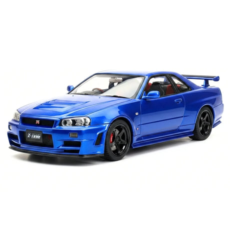 [AutoArt] 1:18 Nissan 2005 Skyline GT-R R34 NISMO Z-tune Blue Model Car Die-Cast