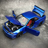 [AutoArt] 1:18 Nissan 2005 Skyline GT-R R34 NISMO Z-tune Blue Model Car Die-Cast