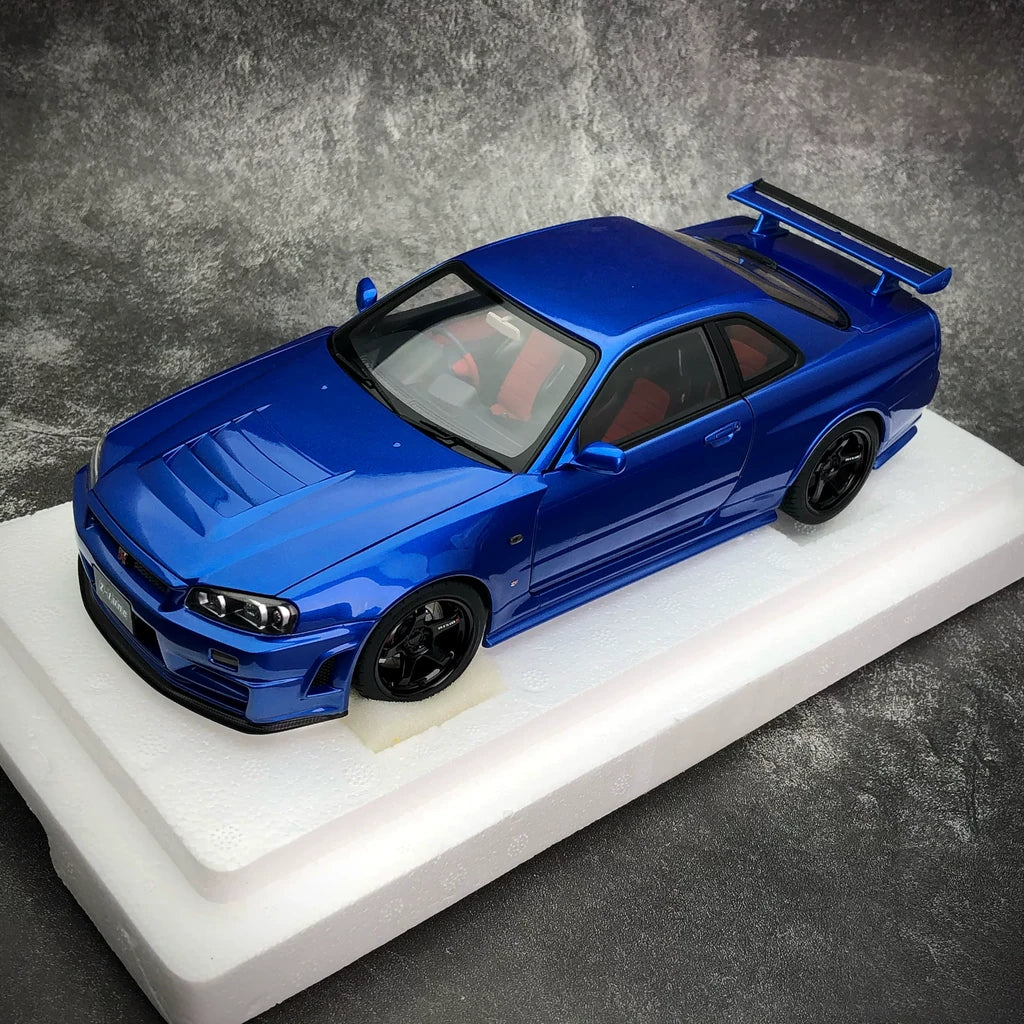 [AutoArt] 1:18 Nissan 2005 Skyline GT-R R34 NISMO Z-tune Blue Model Car Die-Cast