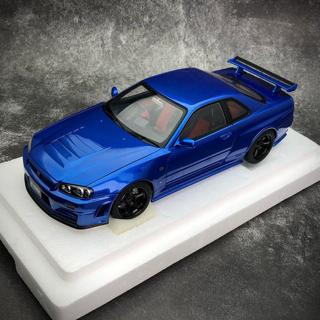 [AutoArt] 1:18 Nissan 2005 Skyline GT-R R34 NISMO Z-tune Blue Model Car Die-Cast