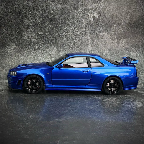 [AutoArt] 1:18 Nissan 2005 Skyline GT-R R34 NISMO Z-tune Blue Model Car Die-Cast
