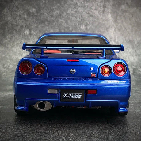 [AutoArt] 1:18 Nissan 2005 Skyline GT-R R34 NISMO Z-tune Blue Model Car Die-Cast