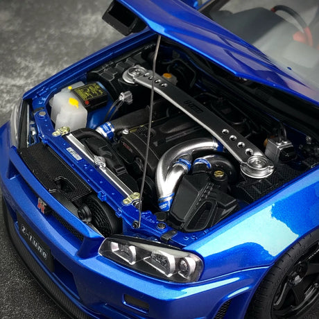 [AutoArt] 1:18 Nissan 2005 Skyline GT-R R34 NISMO Z-tune Blue Model Car Die-Cast