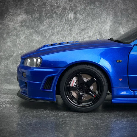 [AutoArt] 1:18 Nissan 2005 Skyline GT-R R34 NISMO Z-tune Blue Model Car Die-Cast