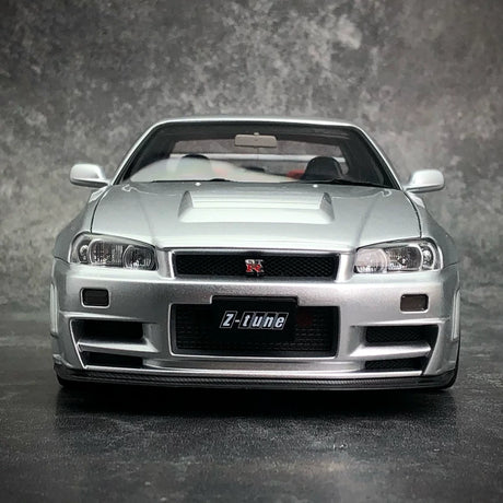 [AutoArt] 1:18 Nissan 2005 Skyline GT-R R34 NISMO Z-tune Silver Model Car Die-Cast