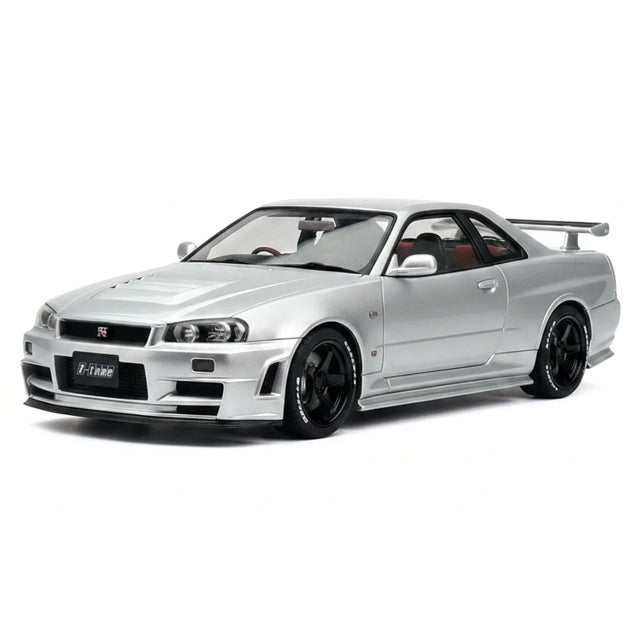 [AutoArt] 1:18 Nissan 2005 Skyline GT-R R34 NISMO Z-tune Silver Model Car Die-Cast