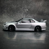 [AutoArt] 1:18 Nissan 2005 Skyline GT-R R34 NISMO Z-tune Silver Model Car Die-Cast