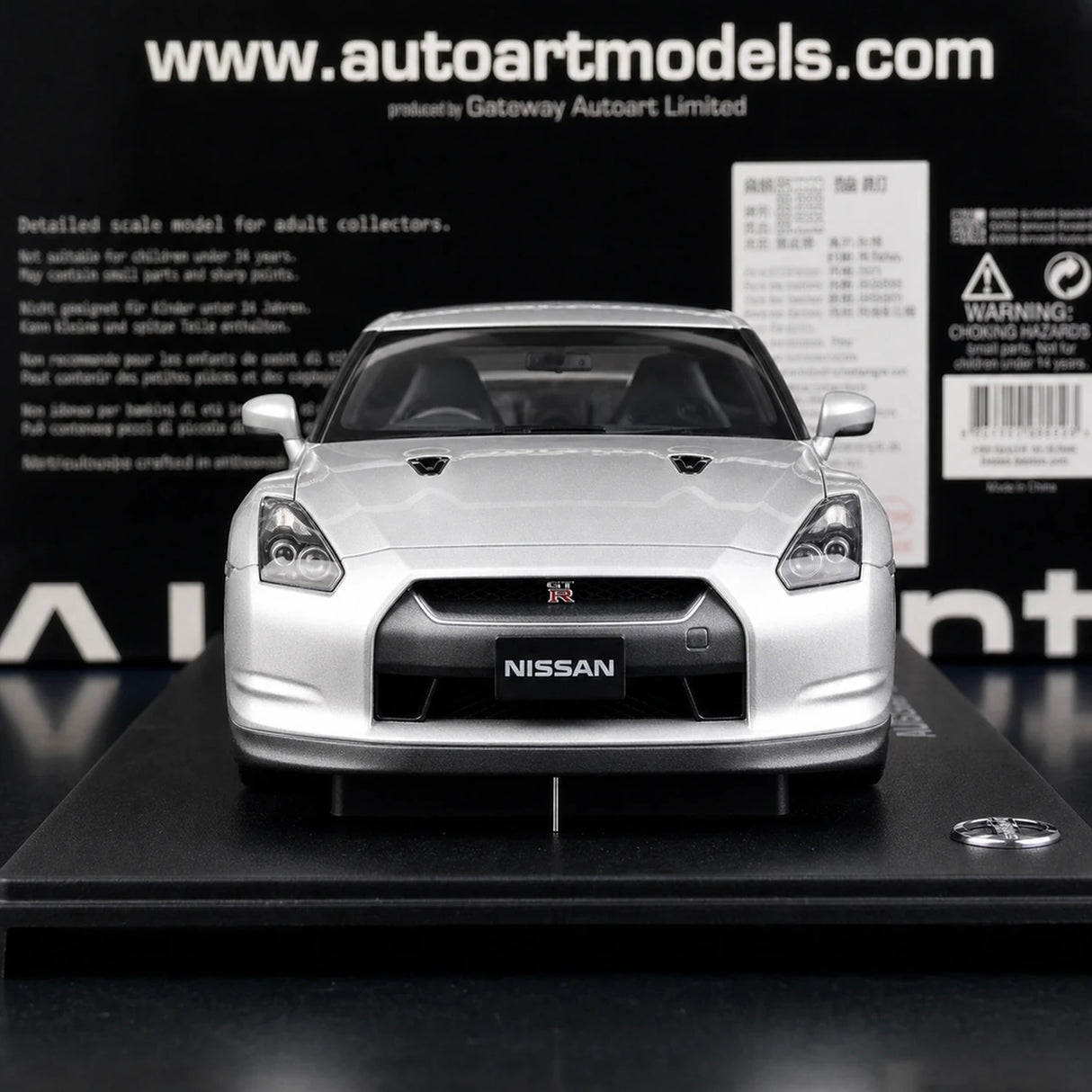 AutoArt Nissan 2009 GT-R R35 Silver 1:18 – Modello Pressofuso da collezione