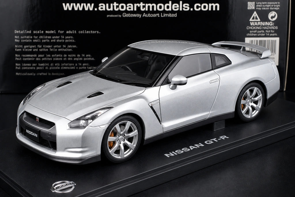 AutoArt Nissan 2009 GT-R R35 Silver 1:18 – Modello Pressofuso da collezione