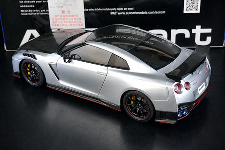 AutoArt Nissan 2017 GT-R R35 Nismo Silberne 1:18 – Sammelobjekte aus Druckguss