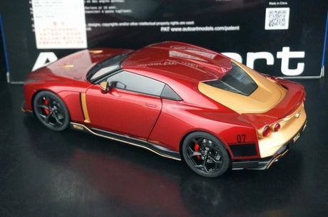 [AutoArt] 1:18 Nissan 2018 GT-R50 by Italdesign Gold Red Model Car Die-Cast