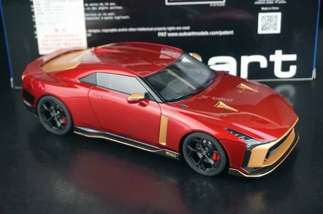 [AutoArt] 1:18 Nissan 2018 GT-R50 by Italdesign Gold Red Model Car Die-Cast