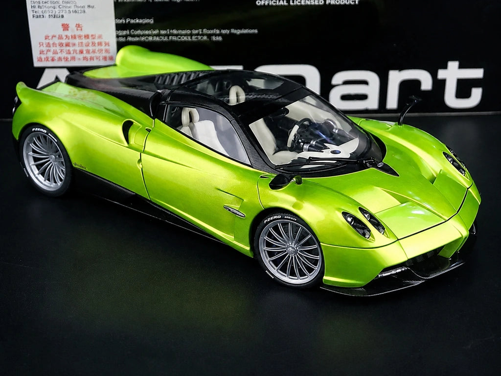 AutoArt Pagani 2017 Huayra Roadster Green 1:18 – Collectible Diecast Model Die-Cast