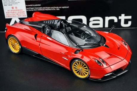 AutoArt Pagani 2017 Huayra Roadster ريد 1:18 – نموذج معدني قابل للجمع مصبوب.