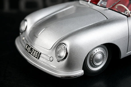 [AutoArt] 1:18 Porsche 1948 356 Nr.1 Roadster Auto Modello Argento in Pressofuso