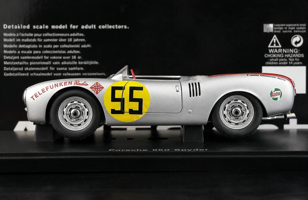 1:18 Porsche 1954 550 1500 RS Spyder Carrera Panamericana modello #55 di AutoArt - vedi 3