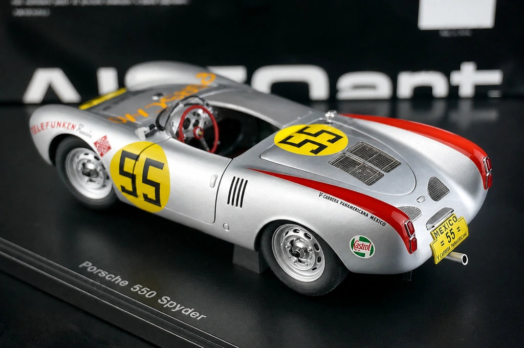 1:18 Porsche 1954 550 1500 RS Spyder Carrera Panamericana modello #55 di AutoArt - vista 4