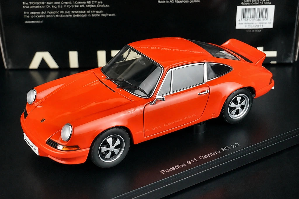 [AutoArt] 1:18 Porsche 1973 911 Carrera RS Modello Arancione 2.7 Metal in Metallo