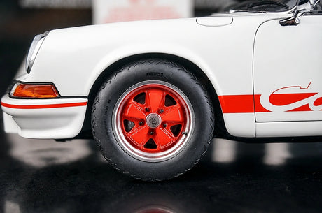 [AutoArt] 1:18 Porsche 1973 911 Carrera RS Modello bianco 2.7 Auto in Metallo Pressofuso