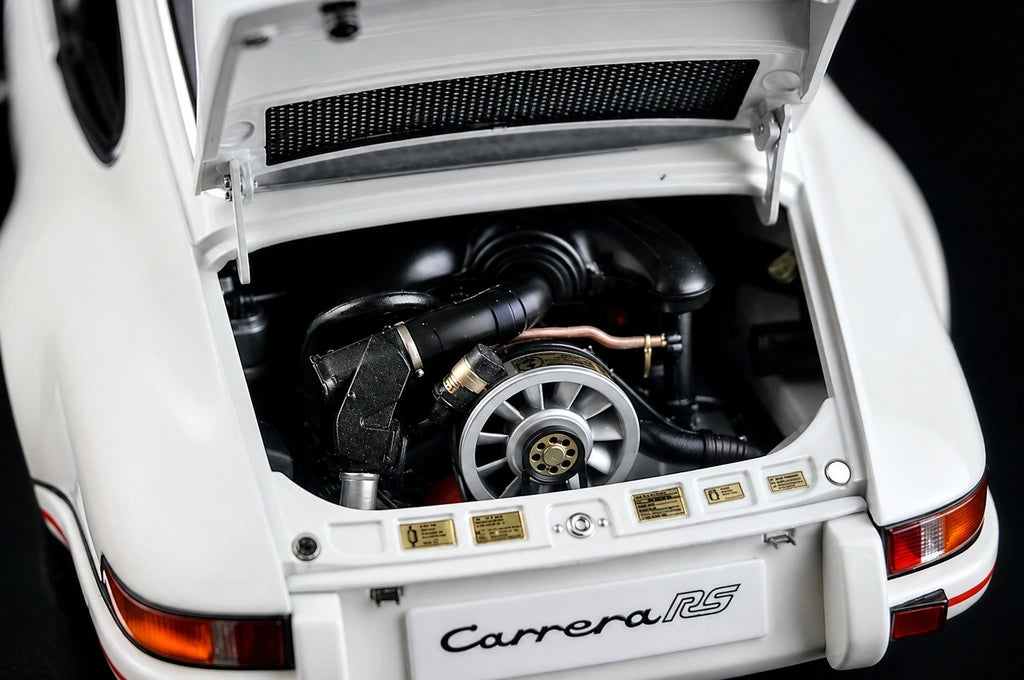 [AutoArt] 1:18 Porsche 1973 911 Carrera RS Modello bianco 2.7 Auto in Metallo Pressofuso