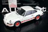 [AutoArt] 1:18 Porsche 1973 911 Carrera RS Modello bianco 2.7 Auto in Metallo Pressofuso