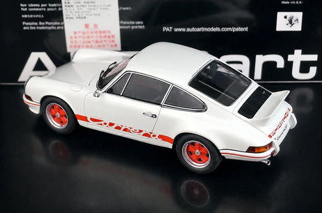 [AutoArt] 1:18 Porsche 1973 911 Carrera RS Modello bianco 2.7 Auto in Metallo Pressofuso