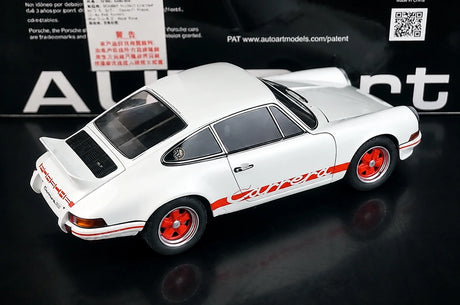 [AutoArt] 1:18 Porsche 1973 911 Carrera RS Modello bianco 2.7 Auto in Metallo Pressofuso