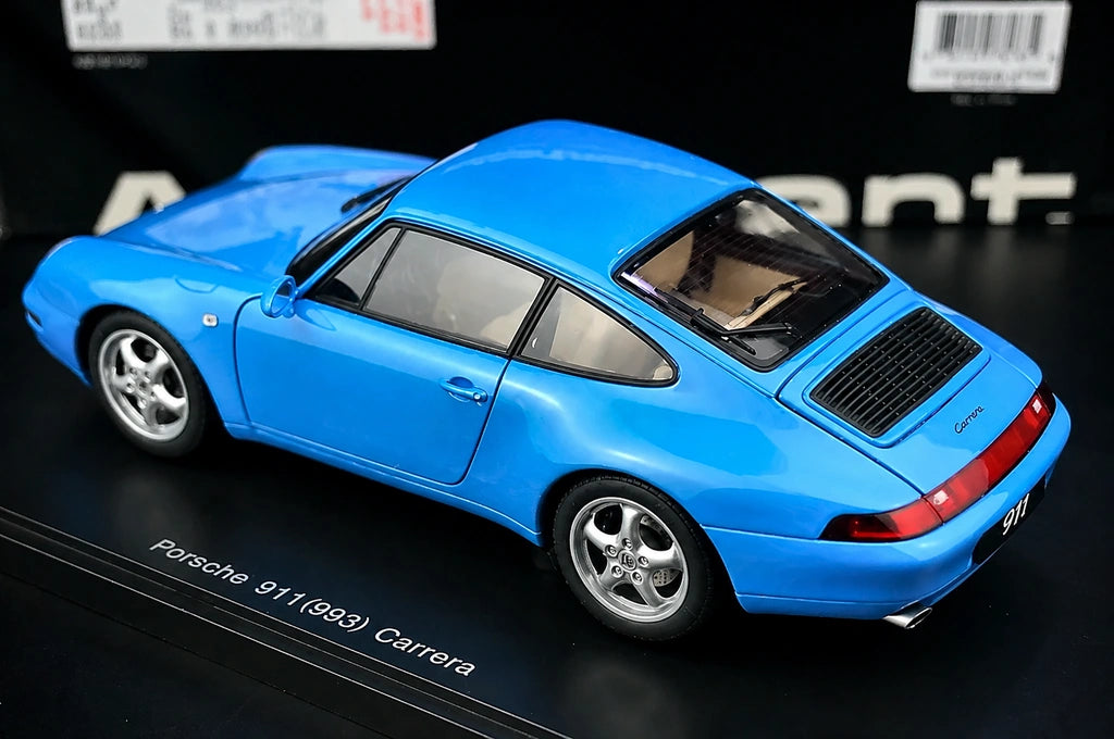 [AutoArt] 1:18 Porsche 1995 911 993 Carrera Modello Blu di Automobili Pressofuso