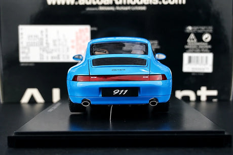 [AutoArt] 1:18 Porsche 1995 911 993 Carrera Modello Blu di Automobili Pressofuso