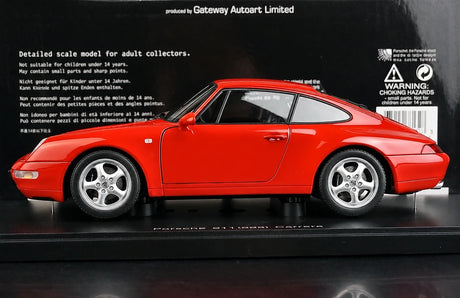 [AutoArt] 1:18 Porsche 1995 911 993 Carrera Modello Rosso di auto in metallo pressofuso