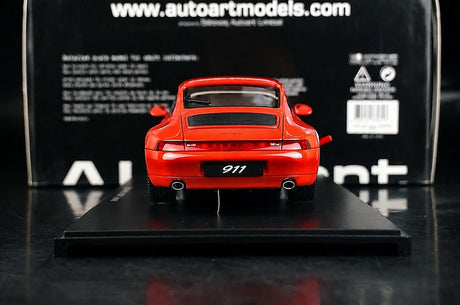 [AutoArt] 1:18 Porsche 1995 911 993 Carrera Modello Rosso di auto in metallo pressofuso