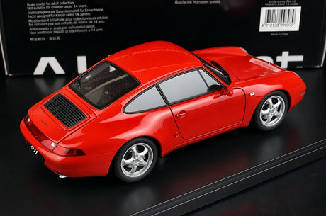 [AutoArt] 1:18 Porsche 1995 911 993 Carrera Modello Rosso di auto in metallo pressofuso