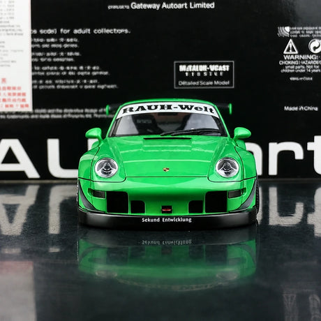 [AutoArt] 1:18 Porsche 1995 911 993 RWB Modello di auto widebody verde in metallo pressofuso