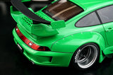 [AutoArt] 1:18 Porsche 1995 911 993 RWB Modello di auto widebody verde in metallo pressofuso