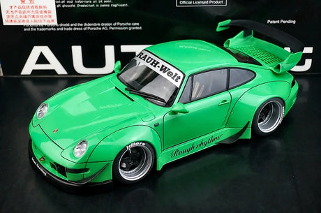 [AutoArt] 1:18 Porsche 1995 911 993 RWB Modello di auto widebody verde in metallo pressofuso